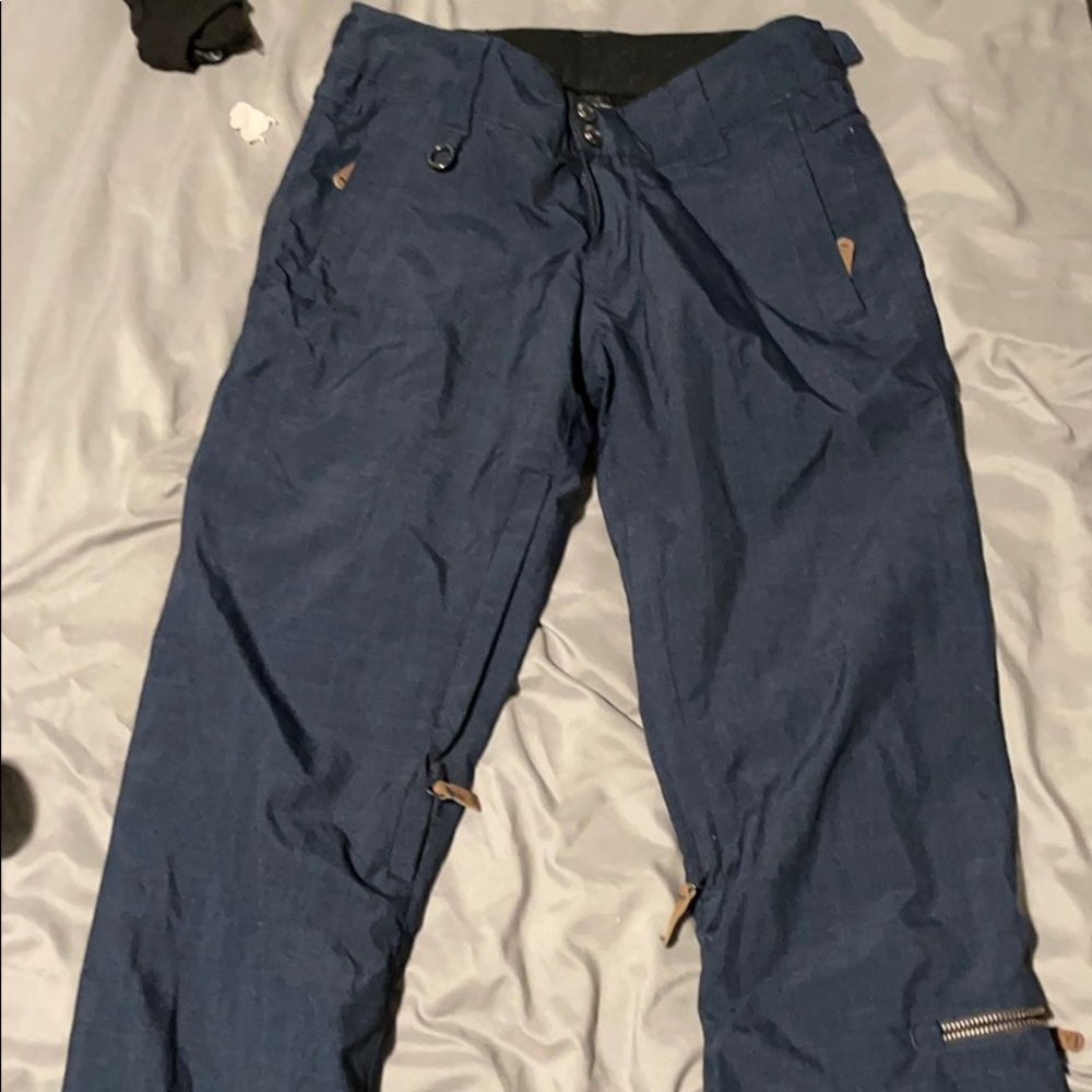 Size Xs navy blue Roxy snowboarding pants.
